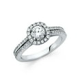 thumbnail image 1 of FB Jewels 14K White Gold Round Cubic Zirconia CZ Engagement Ring Size 5, 1 of 1