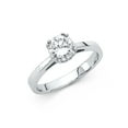 thumbnail image 1 of FB Jewels 14K White Gold Round Cubic Zirconia CZ Engagement Ring Size 5, 1 of 1