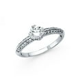 thumbnail image 1 of FB Jewels 14K White Gold Round Cubic Zirconia CZ Engagement Ring Size 6.5, 1 of 1