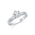 thumbnail image 1 of FB Jewels 14K White Gold Round Cubic Zirconia CZ Engagement Ring Size 7.5, 1 of 1