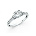 thumbnail image 1 of FB Jewels 14K White Gold Round Cubic Zirconia CZ Engagement Ring Size 7, 1 of 1