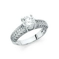 thumbnail image 1 of FB Jewels 14K White Gold Round Cubic Zirconia CZ Engagement Ring Size 9.5, 1 of 1