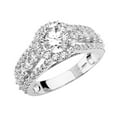 thumbnail image 1 of FB Jewels 14K White Gold Round Cubic Zirconia CZ Engagement Ring Size 9.5, 1 of 1