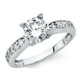 thumbnail image 1 of FB Jewels 14K White Gold Round Cubic Zirconia CZ Engagement Ring Size 9, 1 of 1