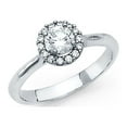 thumbnail image 1 of FB Jewels 14K White Gold Round Cubic Zirconia CZ Engagement Ring Size 9, 1 of 1