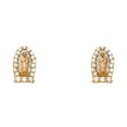 thumbnail image 1 of FB Jewels 14K White Yellow And Rose Gold Our Lady of Guadalupe Cubic Zirconia CZ Post Womens Stud Earrings 12MM X 8MM, 1 of 1