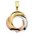 thumbnail image 1 of FB Jewels 14K White Yellow And Rose Tri Color Gold 3Round Infinity Pendant 26mm X 20mm, 1 of 1