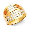 thumbnail image 1 of FB Jewels 14K White Yellow and Rose Three Color Gold Fifteen 15 Year Birthday Unicameral Fashion Anniversary Ring Size 5.5, 1 of 1