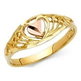 thumbnail image 1 of FB Jewels 14K White and Yellow Gold Two Tone Fashion Anniversary Heart Ring Size 10, 1 of 1