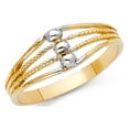 thumbnail image 1 of FB Jewels 14K White and Yellow Gold Two Tone Fashion Anniversary Ring Size 6, 1 of 1