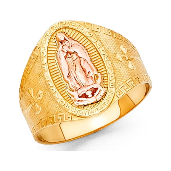 FB Jewels 14K White and Yellow Gold Two Tone Our Lady of Guadalupe ...