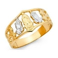 thumbnail image 1 of FB Jewels 14K White and Yellow Gold Two Tone Religious Ring Size 8, 1 of 1