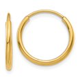 thumbnail image 1 of FB Jewels 14K Yellow Gold 1.25mm Endless Hoop Earring, 1 of 4