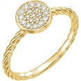 thumbnail image 1 of FB Jewels 14K Yellow Gold 1/6 CTW Diamond Cluster Rope Ring Size 7, 1 of 2