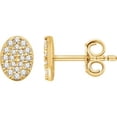 thumbnail image 1 of FB Jewels 14K Yellow Gold 1/6 CTW Diamond Oval Cluster Earrings, 1 of 2