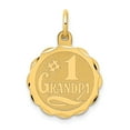 thumbnail image 1 of FB Jewels 14K Yellow Gold #1 Grandpa Disc Charm, 1 of 4