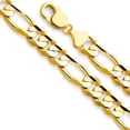 thumbnail image 1 of FB Jewels 14K Yellow Gold 11.3MM Figaro Concave Chain Necklace With Lobster Claw Clasp - 24 Inches, 1 of 1