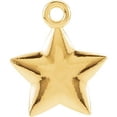 thumbnail image 1 of FB Jewels 14K Yellow Gold 11.5x9.75mm Puffed Star Charm with Jump Ring, 1 of 2