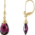 thumbnail image 1 of FB Jewels 14K Yellow Gold 12x8mm Briolette Brazilian Garnet Earrings, 1 of 2