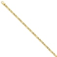 thumbnail image 1 of FB Jewels 14K Yellow Gold 4.1mm Hand-polished Byzantine Link Bracelet, 1 of 2