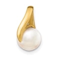 thumbnail image 1 of FB Jewels 14K Yellow Gold 8-9mm White Button Freshwater Cultured Pearl Pendant Slide, 1 of 4