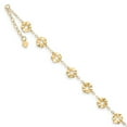 thumbnail image 1 of FB Jewels 14K Yellow Gold Adjustable Flower Anklet, 1 of 3