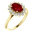 thumbnail image 1 of FB Jewels 14K Yellow Gold Chatham√•¬® Created Ruby & 3/8 CTW Diamond Ring, 1 of 3