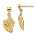 thumbnail image 1 of FB Jewels 14K Yellow Gold Conch Shell Dangle Earrings, 1 of 2