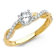 thumbnail image 1 of FB Jewels 14K Yellow Gold Cubic Zirconia CZ Engagement Ring Size 10, 1 of 1