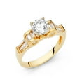 thumbnail image 1 of FB Jewels 14K Yellow Gold Cubic Zirconia CZ Engagement Ring Size 6.5, 1 of 1