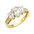 thumbnail image 1 of FB Jewels 14K Yellow Gold Cubic Zirconia CZ Engagement Ring Size 6, 1 of 1