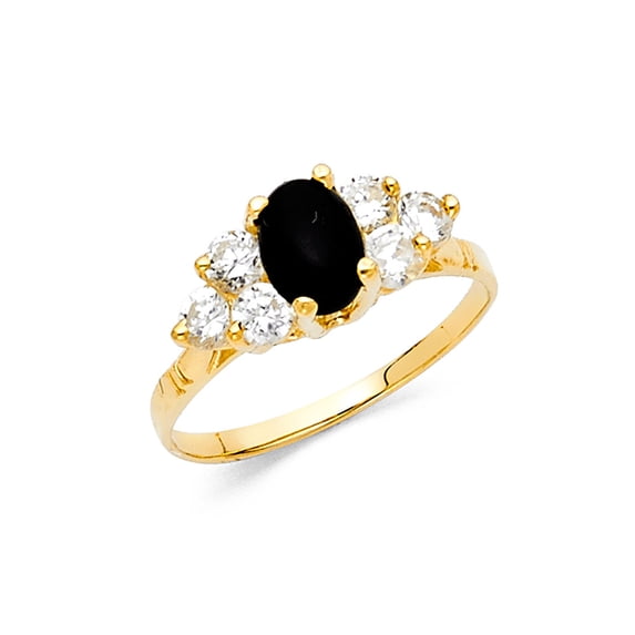 FB Jewels 14K Yellow Gold Cubic Zirconia CZ Fashion Anniversary Ring Size 11.5