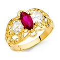 thumbnail image 1 of FB Jewels 14K Yellow Gold Cubic Zirconia CZ Fashion Anniversary Ring Size 6, 1 of 1