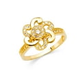 thumbnail image 1 of FB Jewels 14K Yellow Gold Cubic Zirconia CZ Fashion Anniversary Ring Size 7, 1 of 1