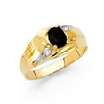thumbnail image 1 of FB Jewels 14K Yellow Gold Cubic Zirconia CZ Mens Fashion Anniversary Ring Size 7, 1 of 1