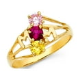 thumbnail image 1 of FB Jewels 14K Yellow Gold Cubic Zirconia CZ Mothers Fashion Anniversary Ring Size 12, 1 of 1