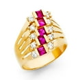 thumbnail image 1 of FB Jewels 14K Yellow Gold Cubic Zirconia CZ Semanario Ring Size 12, 1 of 1