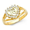 thumbnail image 1 of FB Jewels 14K Yellow Gold Cubic Zirconia CZ Sweet 16 Birthday Fashion Anniversary Ring Size 11.5, 1 of 1