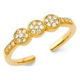thumbnail image 1 of FB Jewels 14K Yellow Gold Cubic Zirconia CZ Toe Ring Size 10.5, 1 of 1