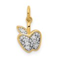thumbnail image 1 of FB Jewels 14K Yellow Gold Diamond Apple Charm Pendant, 1 of 4