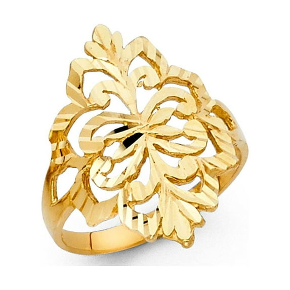 FB Jewels 14K Yellow Gold Fashion Anniversary Ring Size 12