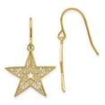 thumbnail image 1 of FB Jewels 14K Yellow Gold Filigree Star Shepherd Hook Earrings, 1 of 3