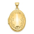 thumbnail image 1 of FB Jewels 14K Yellow Gold Hand Engraved Locket, 1 of 4