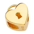 thumbnail image 1 of FB Jewels 14K Yellow Gold Heart Lock Slider For Mix&Match Bracelet Pendant 10mm X 8mm, 1 of 1