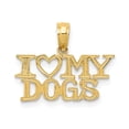 thumbnail image 1 of FB Jewels 14K Yellow Gold I Heart My Dogs Pendant, 1 of 4