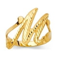 thumbnail image 1 of FB Jewels 14K Yellow Gold Initial Letter Fashion Anniversary Ring "R" Size 11.5, 1 of 1