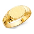 thumbnail image 1 of FB Jewels 14K Yellow Gold Junior Engravable Signet Ring Size 8.5, 1 of 1