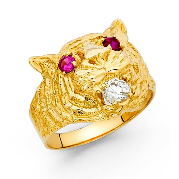 FB Jewels 14K Yellow Gold Mens Fashion Anniversary Ring Size 11.5