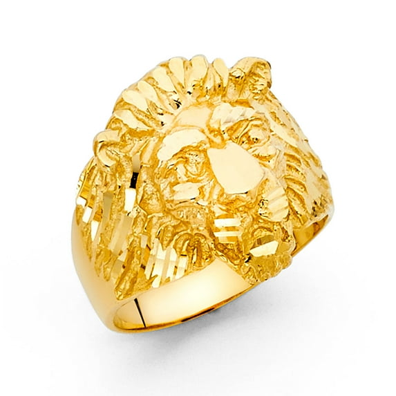FB Jewels 14K Yellow Gold Mens Fashion Anniversary Ring Size 5.5