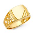 thumbnail image 1 of FB Jewels 14K Yellow Gold Mens Fashion Anniversary Ring Size 8.5, 1 of 1